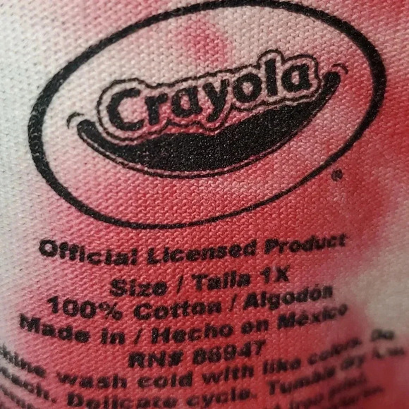 CRAYON LONG SLEEVE CROP TOPGRAPHIC PRINTCREW NECK - Picture 9 of 11